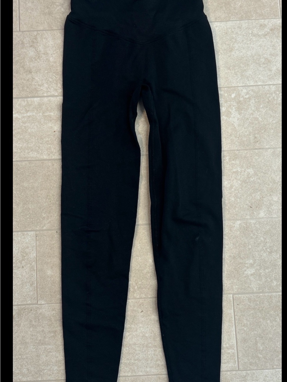 PINK Victoria's Secret Ankle Leggings Women's XS Black Stretch Solid Butt Shape